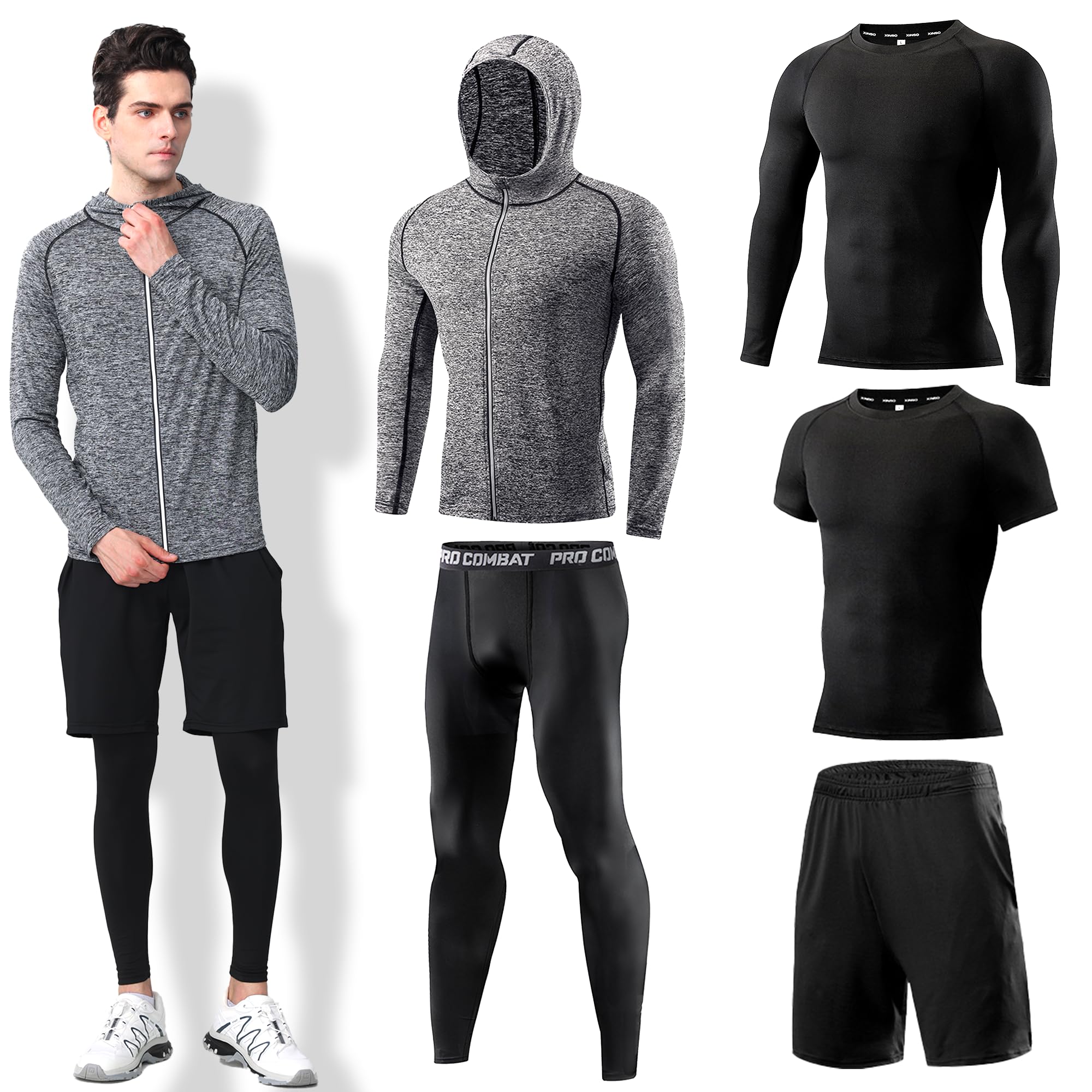 ZOROLA 5Pcs Men's Compression  - Compression Long Pant 评论和价格