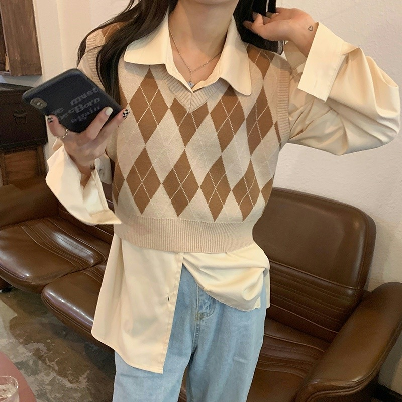 Autumn Fashion Female Vintage  - Tank Top Ribbed 评论和价格
