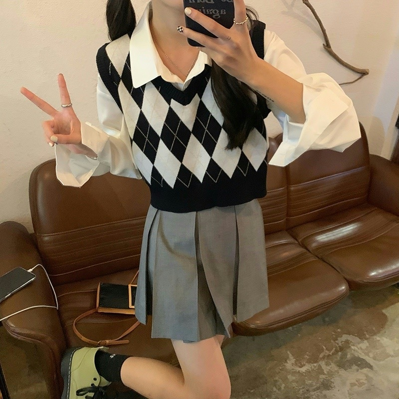Autumn Fashion Female Vintage  - Tank Top Ribbed 评论和价格