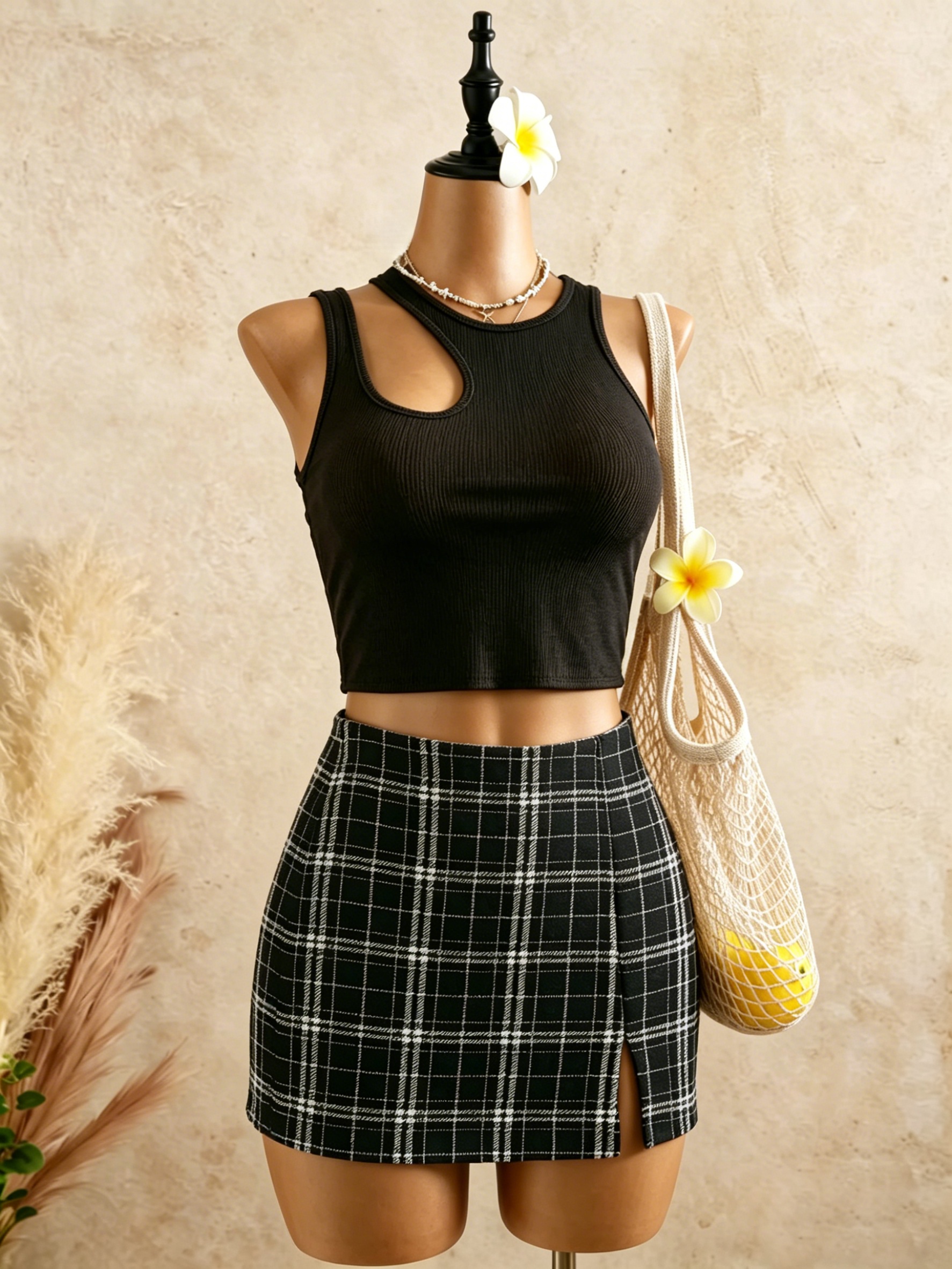 2 Piece Outfits Women Cutout R - Tank Top Ribbed 评论和价格