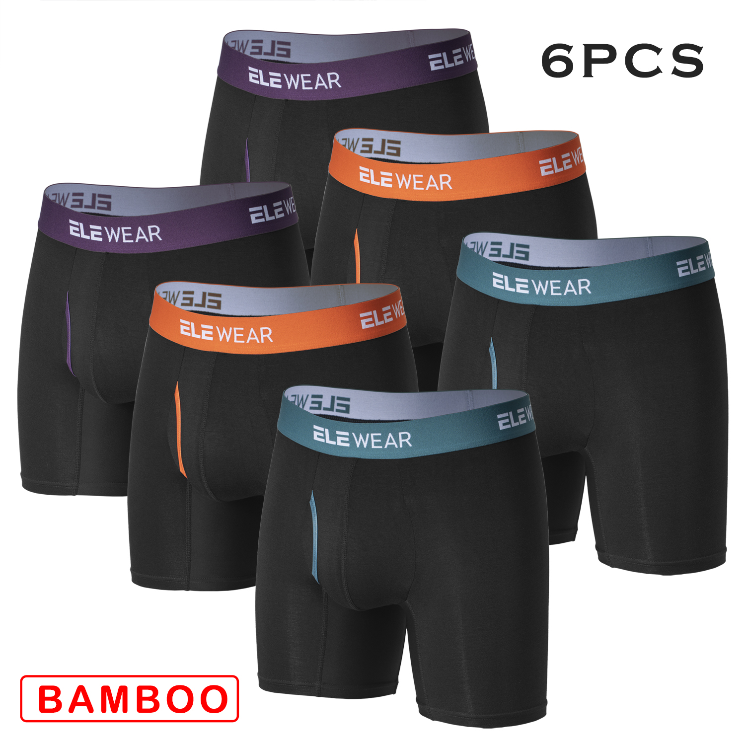 6 pcs Bamboo Men Underwear Wit - Boxer Shorts Modal 评论和价格