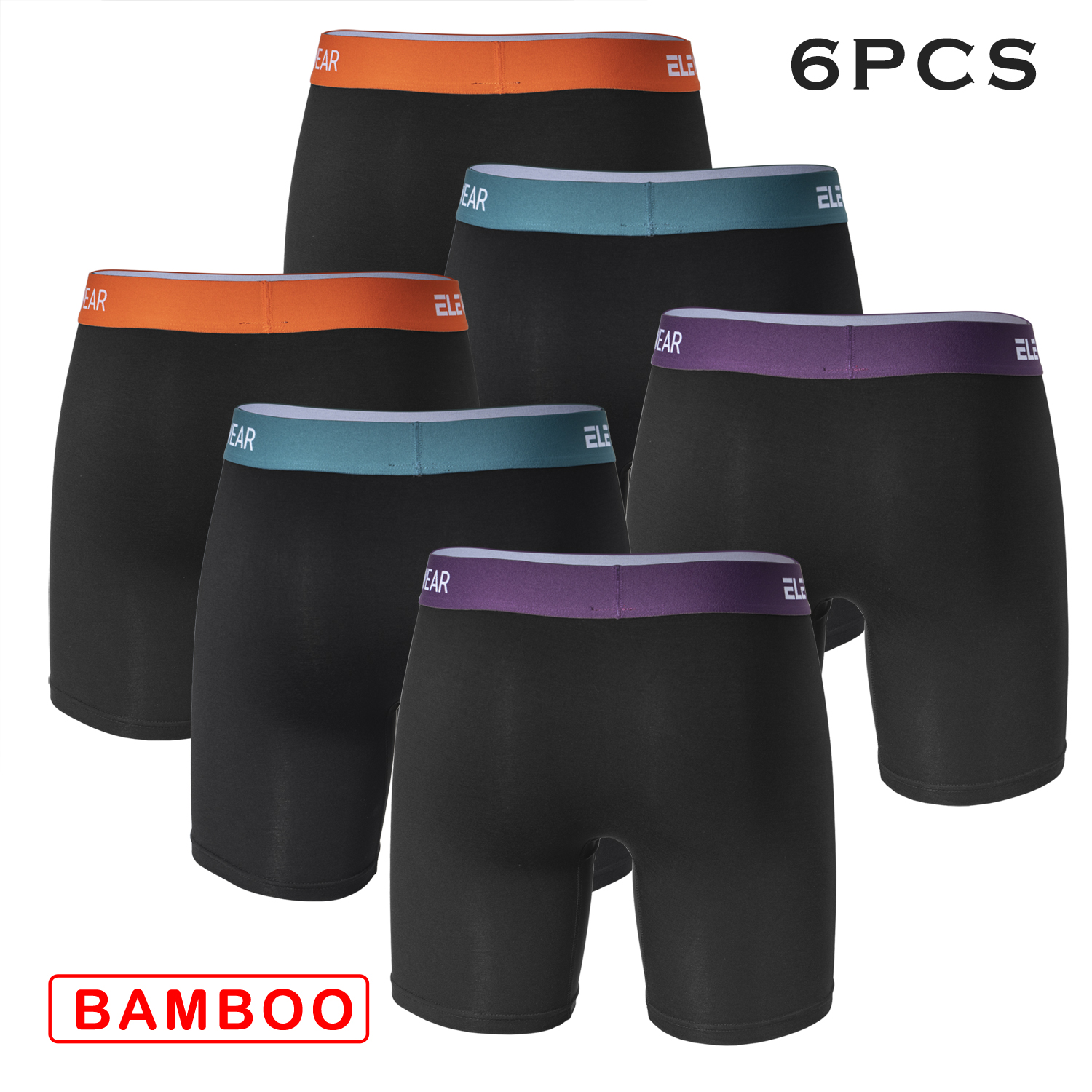 6 pcs Bamboo Men Underwear Wit - Boxer Shorts Modal 评论和价格