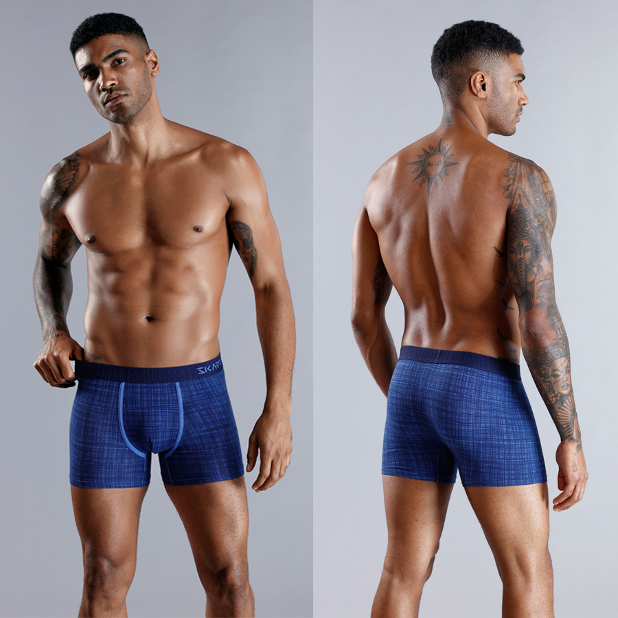 4pcs Sexy Print Men's Panties  - Boxer Brief Pack Cotton 评论和价格