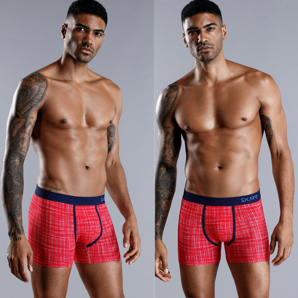 4pcs Sexy Print Men's Panties  - Boxer Brief Pack Cotton 评论和价格